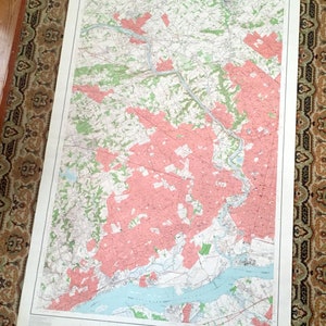 Antique Philadelphia, Pennsylvania 1956 TAMAÑO DE LA PARED US Geological Survey Mapa topográfico – Main Line, Media, Bryn Mawr, Ambler, Villanova, pa
