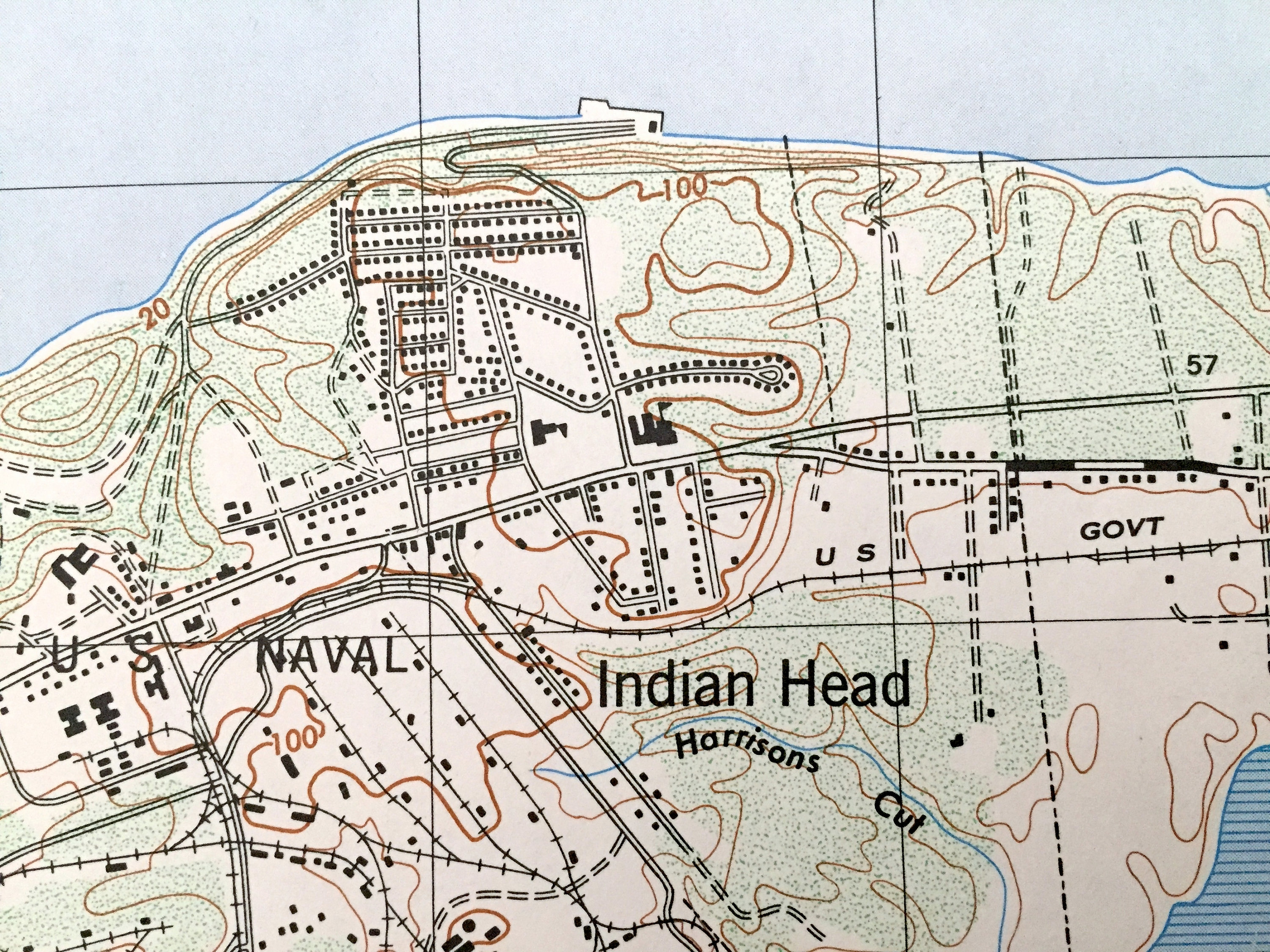 Antique Indian Head Maryland & VA 1949 US Geological Survey  Etsy