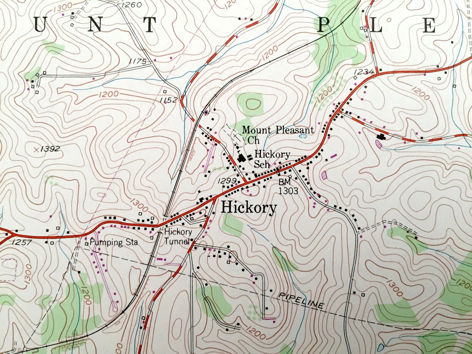 Antique Midway Pennsylvania 1954 US Geological Survey Etsy