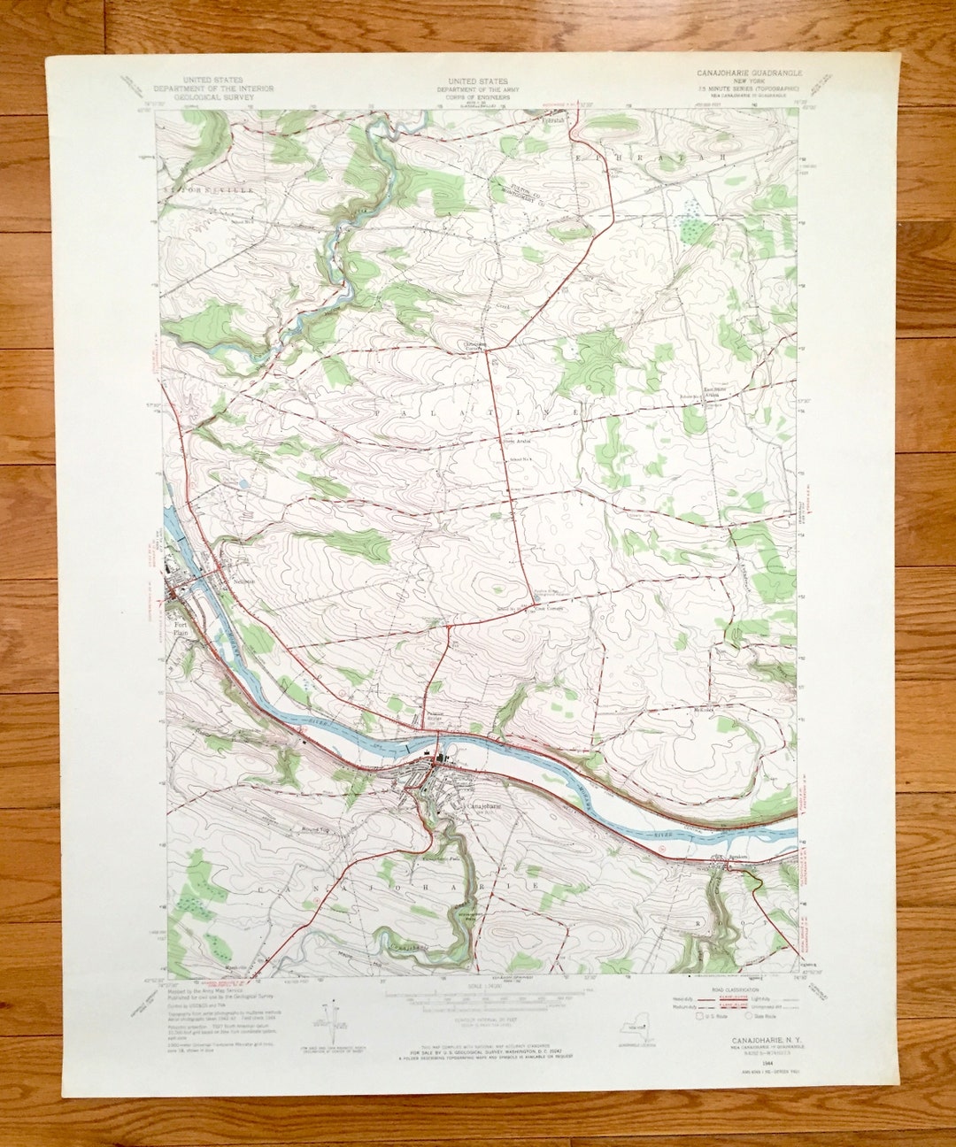 Antique Canajoharie New York 1944 US Geological Survey Etsy