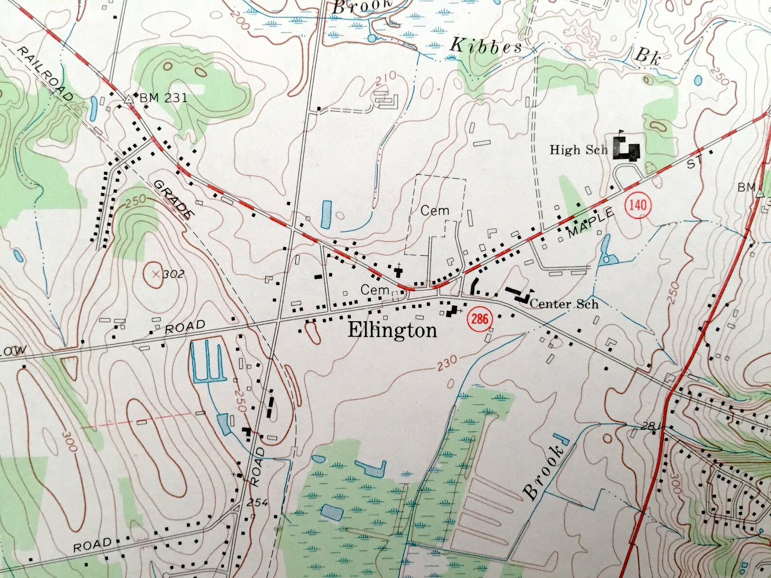 Antique Ellington Connecticut 1967 US Geological Survey Etsy