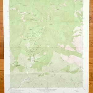 Antieke topografische kaart Crystal Lake, Californië, 1958 US Geological Survey – Los Angeles County, Angeles National Forest, South Mt. Hawkins