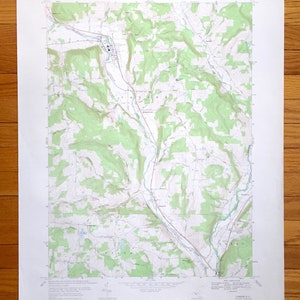 Antike Offenheit, New York 1969 US Geologische Übersicht Topographische Karte — Tioga County, Owego, Gridleyville, Fairfield, Hubbardtown, Catatonk, NY