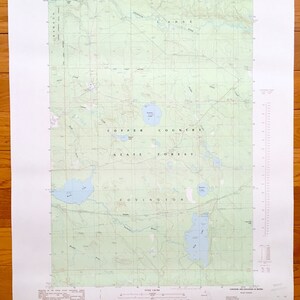 May include: A topographic map of the Vernillac Quadrangle in Michigan's Baraga County. The map shows the Copper Country State Forest, the Covington area, and several lakes. The map is titled "Vernillac, Michigan, Provisional Edition 1991."