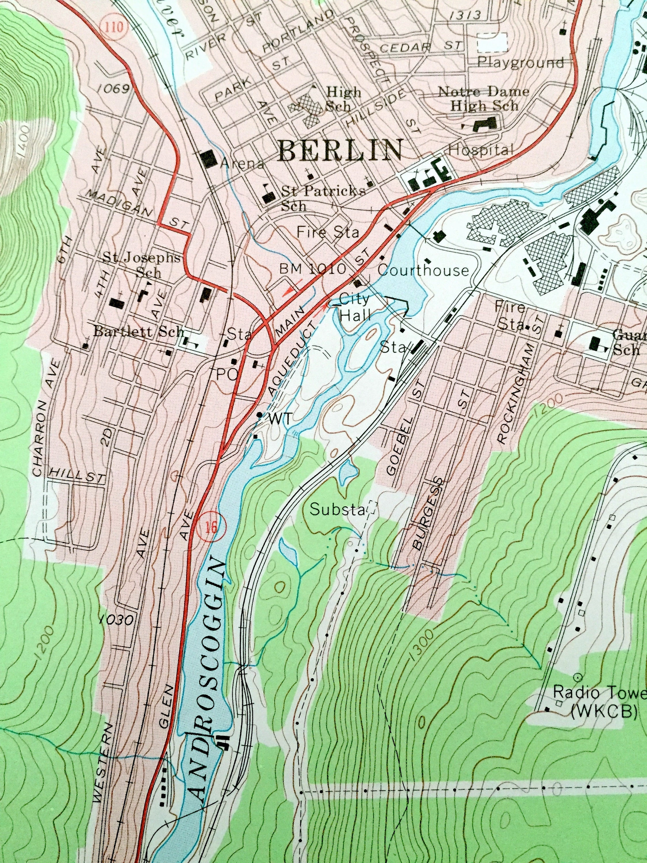 Antique Berlin New Hampshire 1970 US Geological Survey Etsy