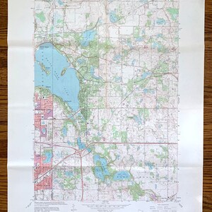 Antique White Bear Lake East, Minnesota 1967 US Geological Survey Topographic Map – Washington, Ramsey, Oneka, May, Grant, Northdale, MN