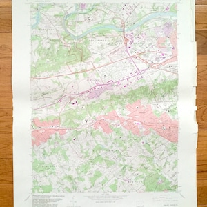 Antique Valley Forge, Pennsylvania 1966 US Geological Survey Topographic Map – Chester, Montgomery County, Schuylkill, Tredyffrin, Radnor PA
