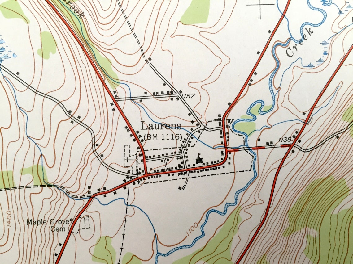 Antique Mt. Vision New York 1943 US Geological Survey Etsy