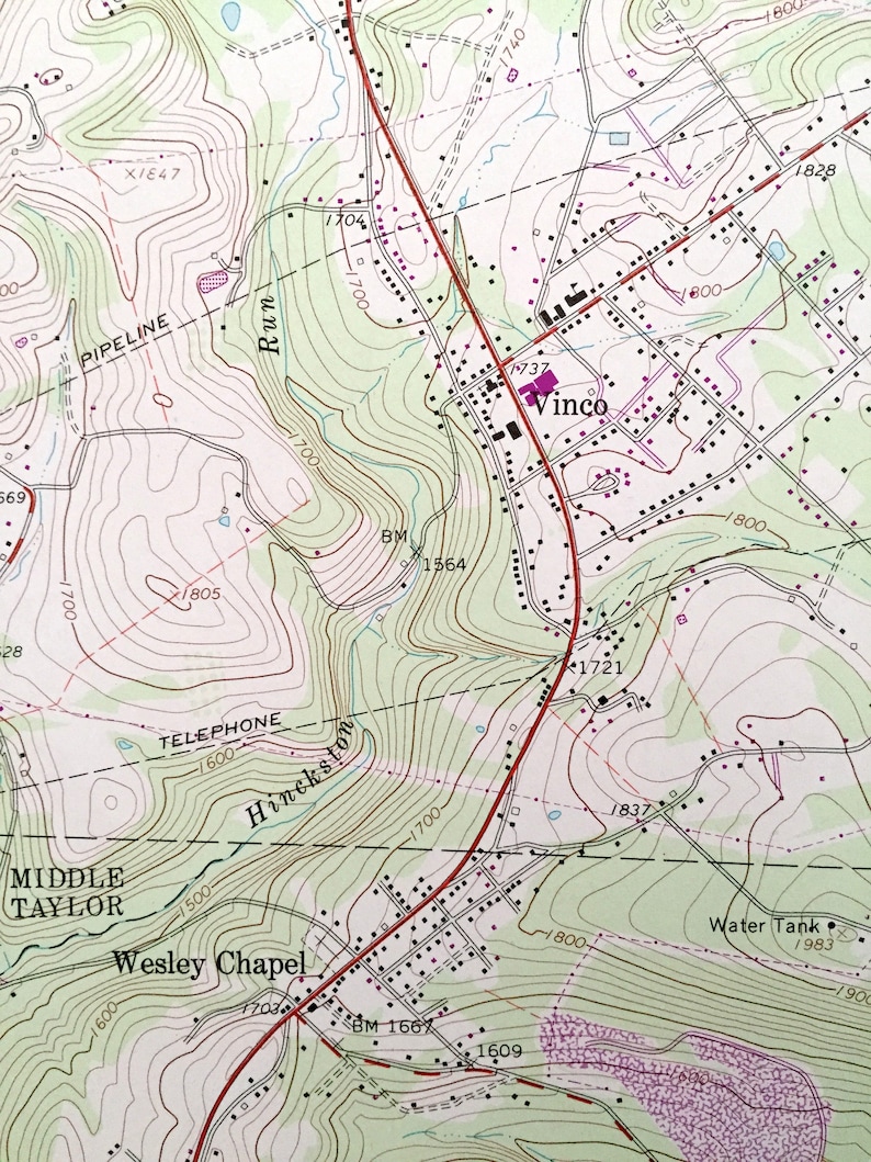 Antique Nantyglo Pennsylvania 1964 US Geological Survey Etsy