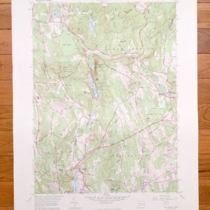 Antique Old Mystic, Connecticut 1958 US Geological Survey Topographic Map - New London County, Preston, Ledyard, Stonington, Groton, CT