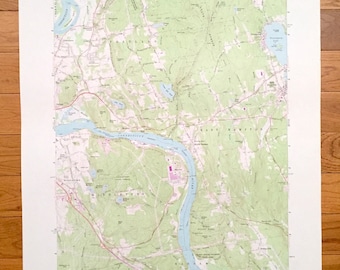 Antique Middle Haddam, Connecticut 1961 US Geological Survey Topographic Map – Middlesex County, Portland, Middletown, East Hampton, CT