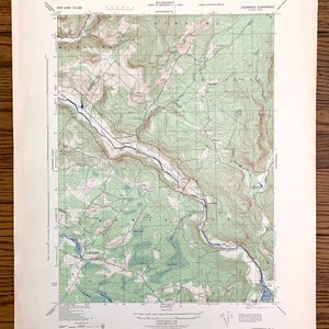 Antik Lackawack, New York 1943 US 1943- 1943- 1943- Us-Amerikanisches Kartographie-Untersuchungstopographic - Catskills, Sullivan, Ulster County, Rondout Reservoir, Wawarsing, NY