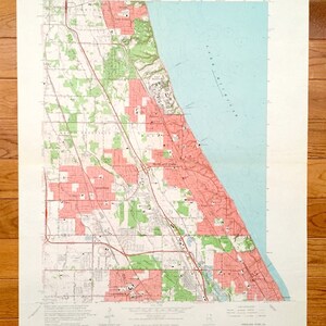 Antike Highland Park, Illinois 1963 US Geological Survey Topographische Karte – Deerfield, Lake Forest, County, Schilde, New Trier, Glencoe IL