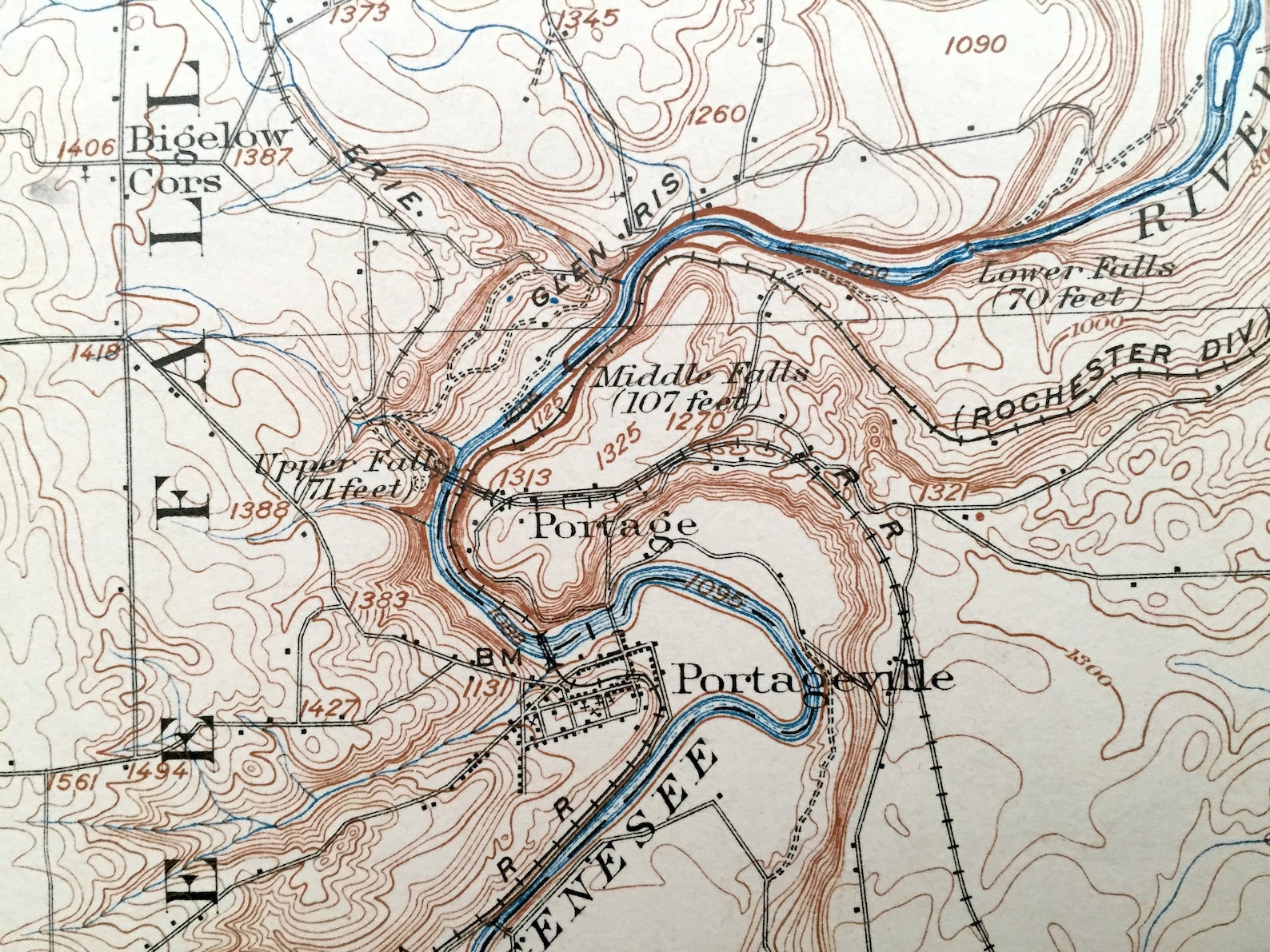 Antique Portage New York 1905 US Geological Survey Etsy