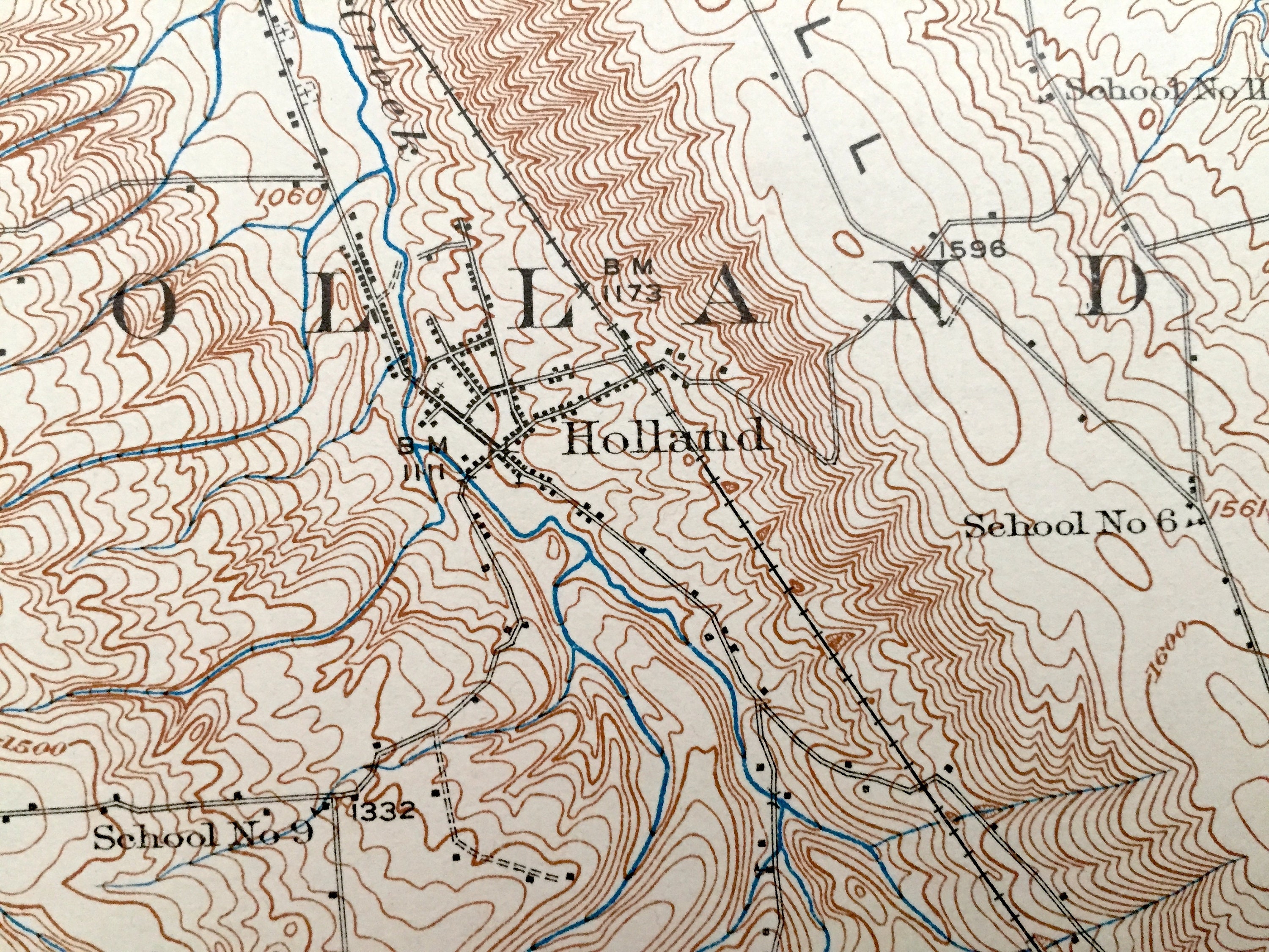 Antique Springville Nueva York 1925 US Geological Survey Etsy