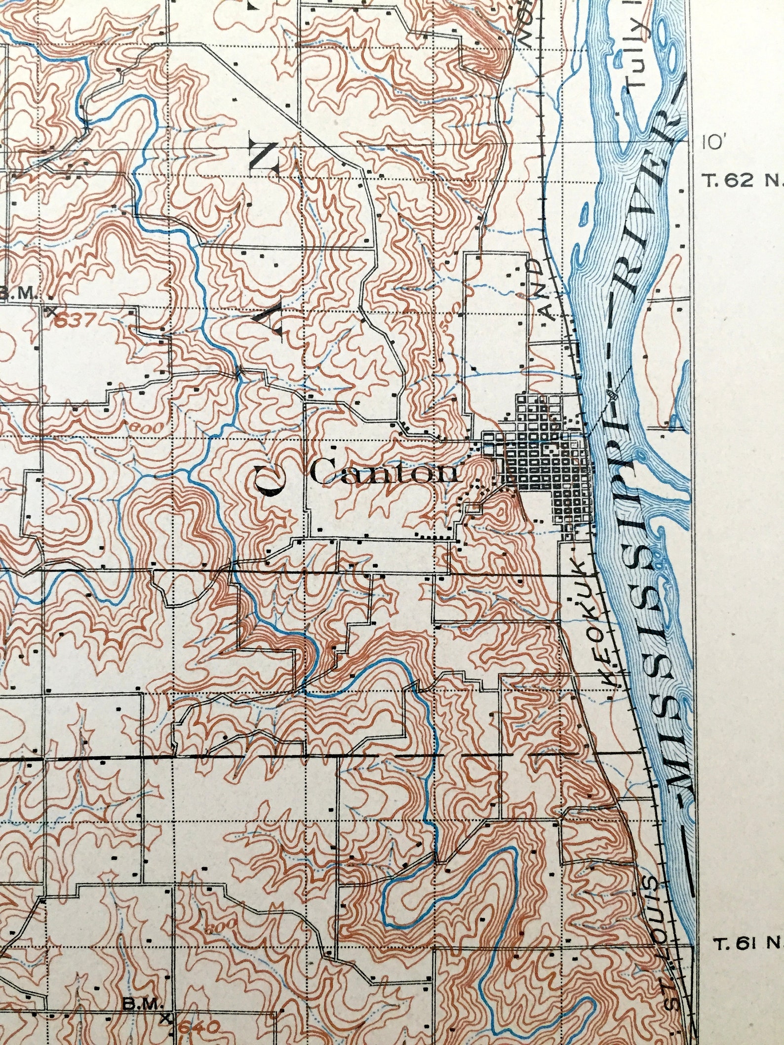 Antique Kahoka Missouri 1903 US Geological Survey Topographic Etsy