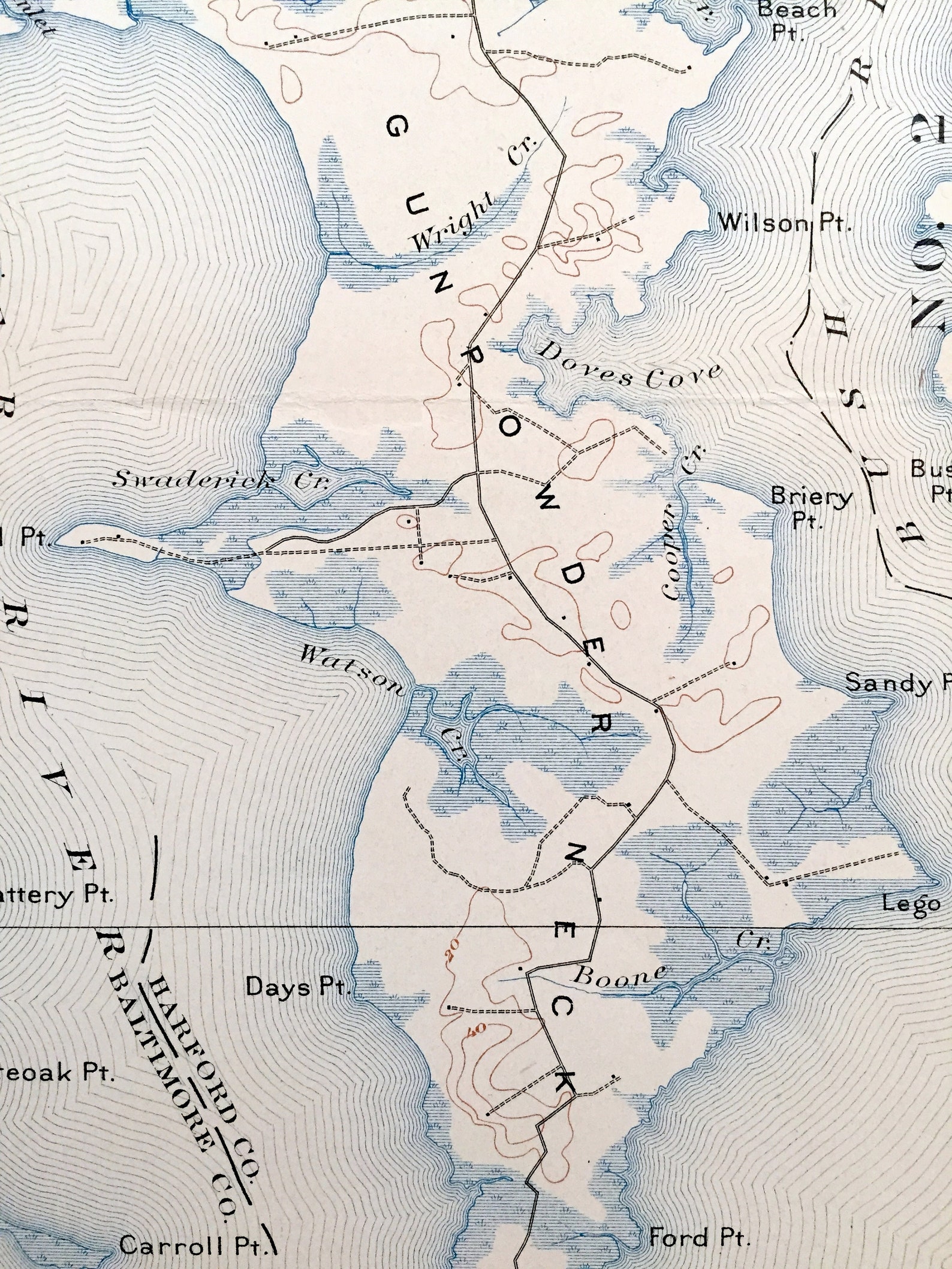 Antique 1901 Aberdeen Proving Ground Maryland US Geological Etsy