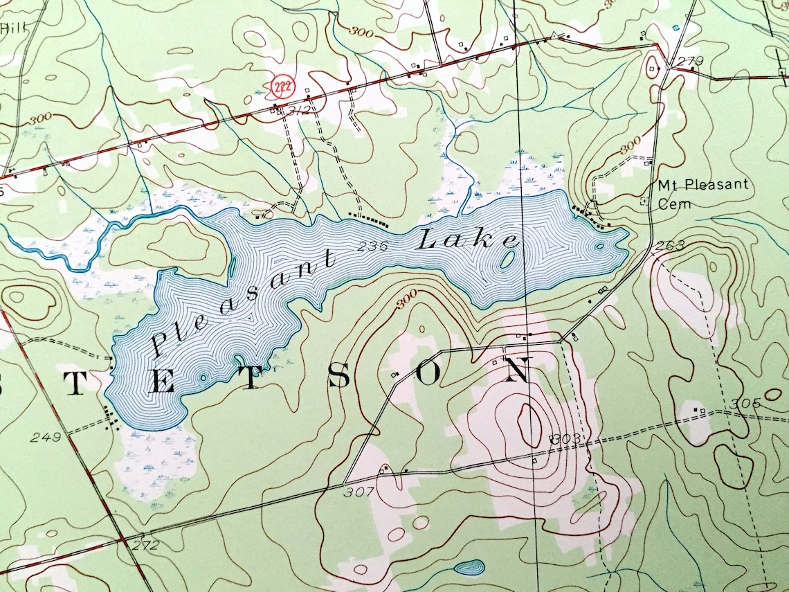 Antique Stetson Maine 1955 US Geological Survey Topographic Etsy