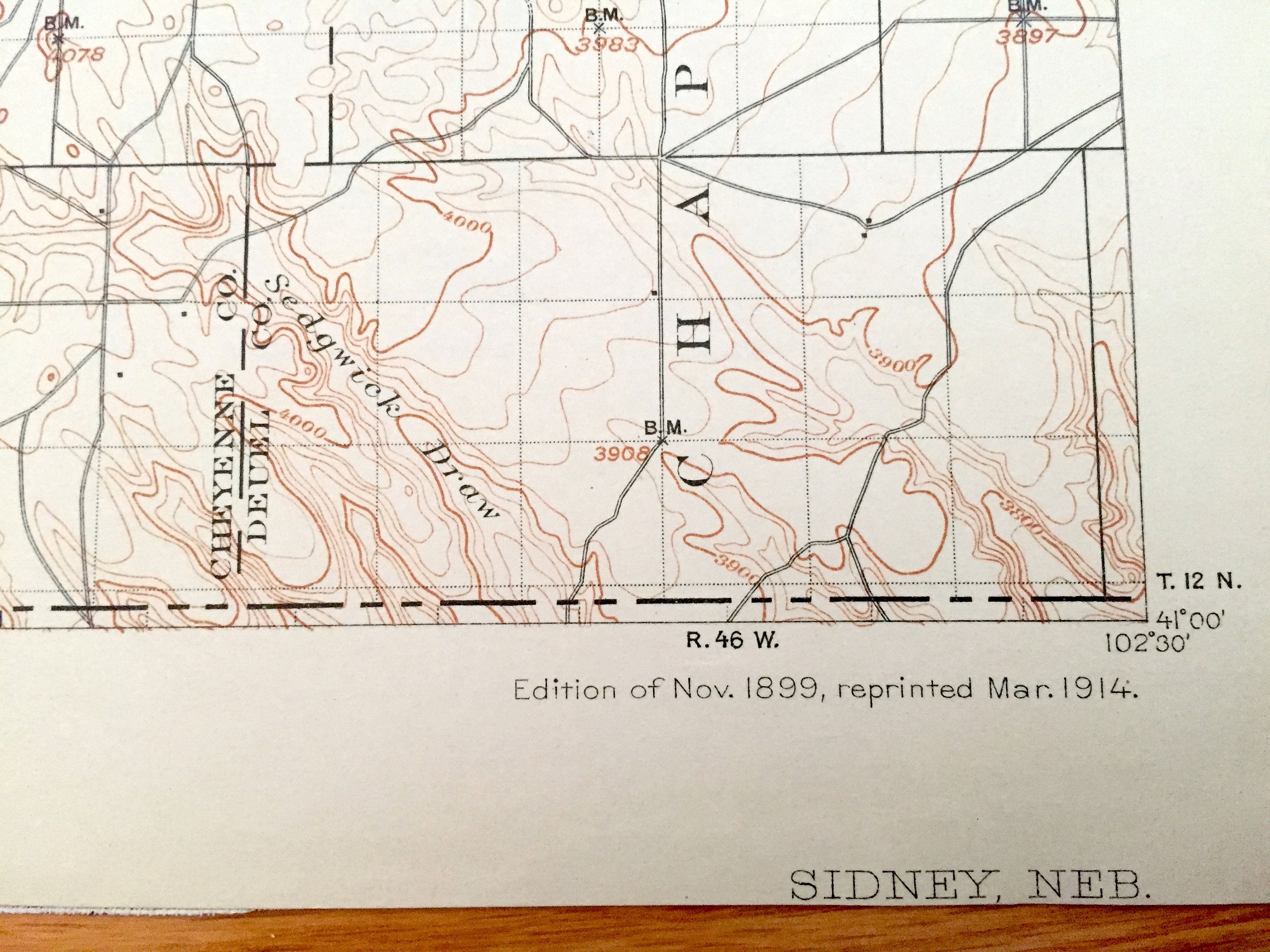 Antique Sidney Nebraska 1899 US Geological Survey Topographic Etsy
