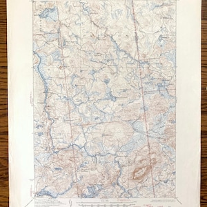 Antique Childwold, New York 1922 US Geological Survey Topografische Kaart – Adirondacks, St Lawrence, Franklin County, Raquette, Mt Matumbla, NY