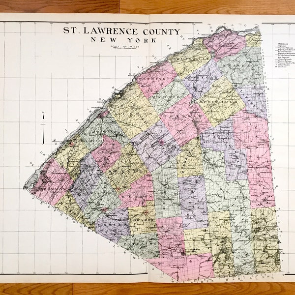 Canton Ny Map Etsy UK