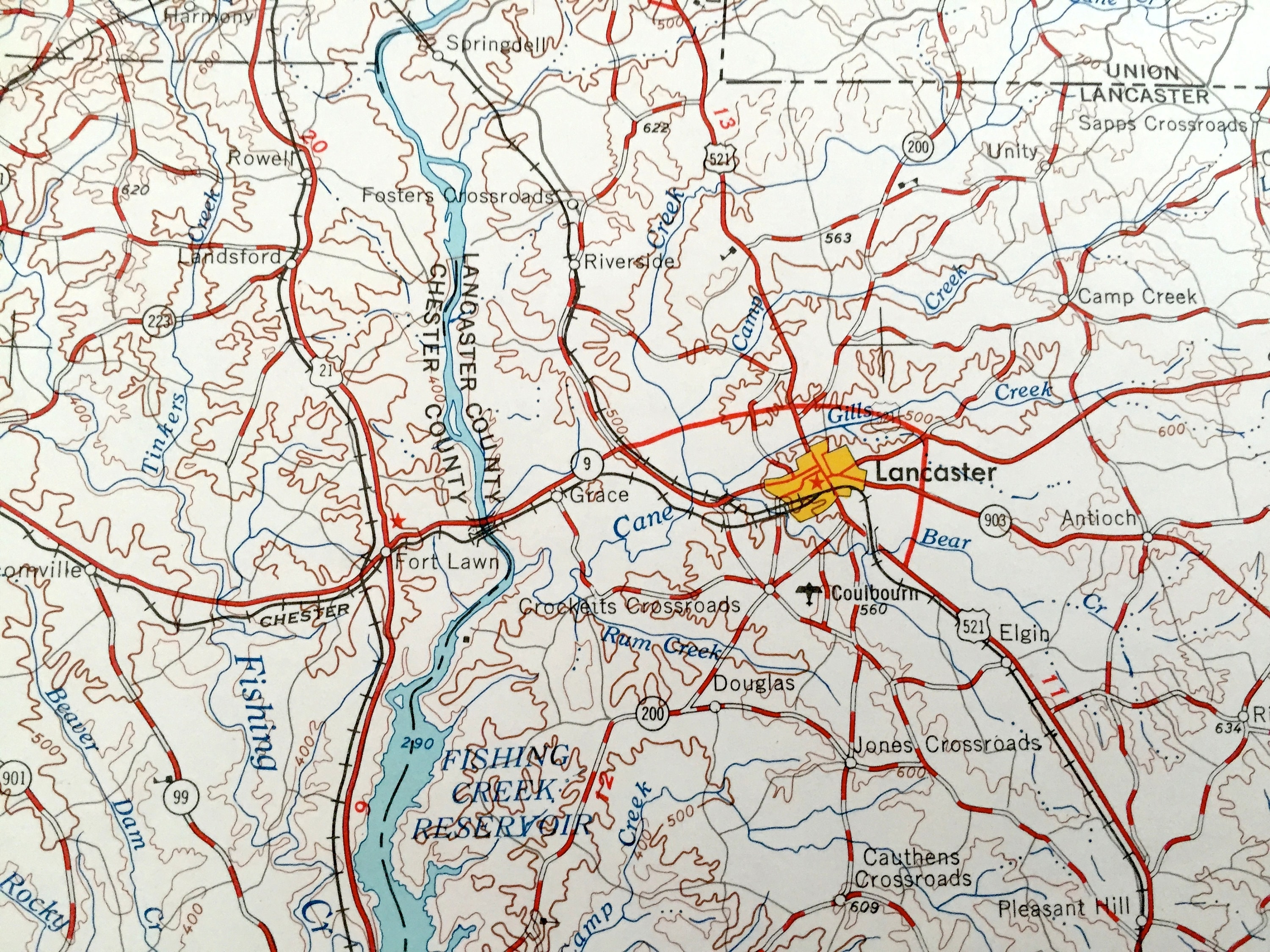 Antique Spartanburg South Carolina 1953 US Geological Survey Etsy
