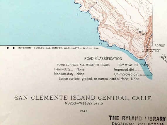 アンティーク サンクレメンテ島中央、カリフォルニア州 1943 年米国