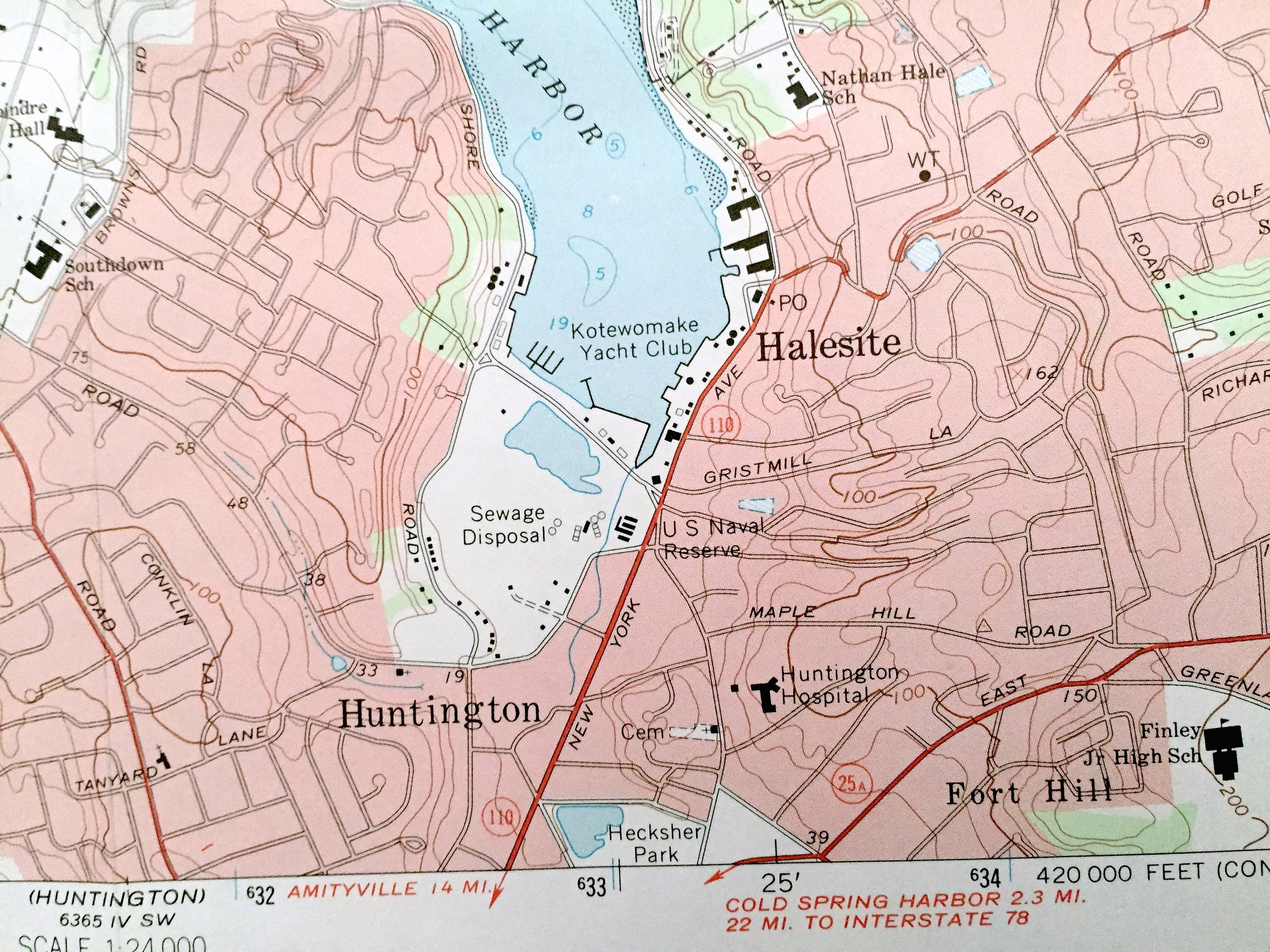 Antique Lloyd Harbor New York 1967 US Geological Survey Etsy