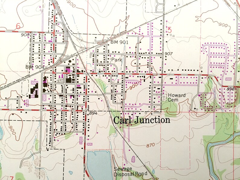 Antique Carl Junction Missouri & Shawnee Kansas 1963 US Etsy