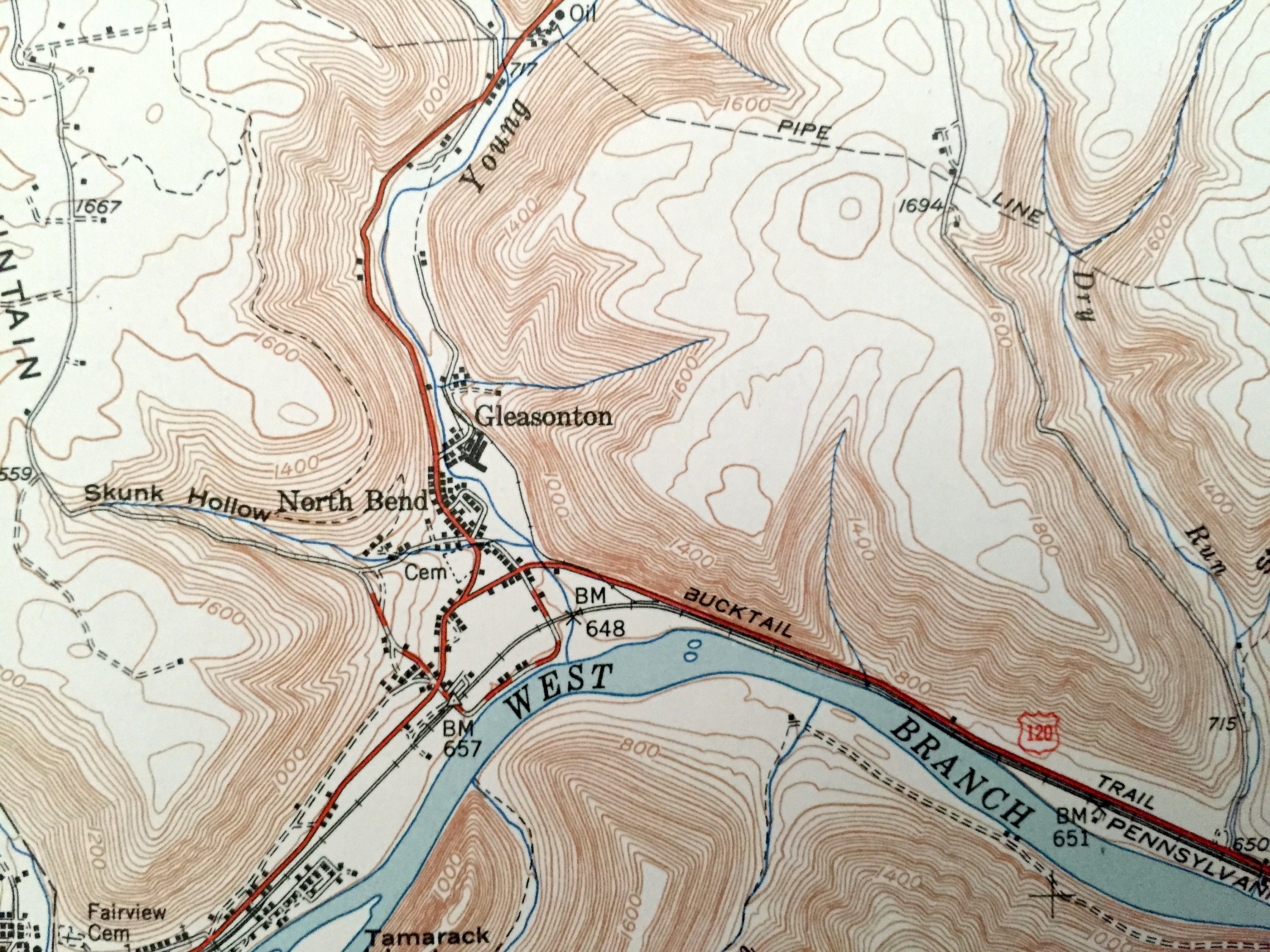 Antique Renovo East Pennsylvania 1946 US Geological Survey Etsy