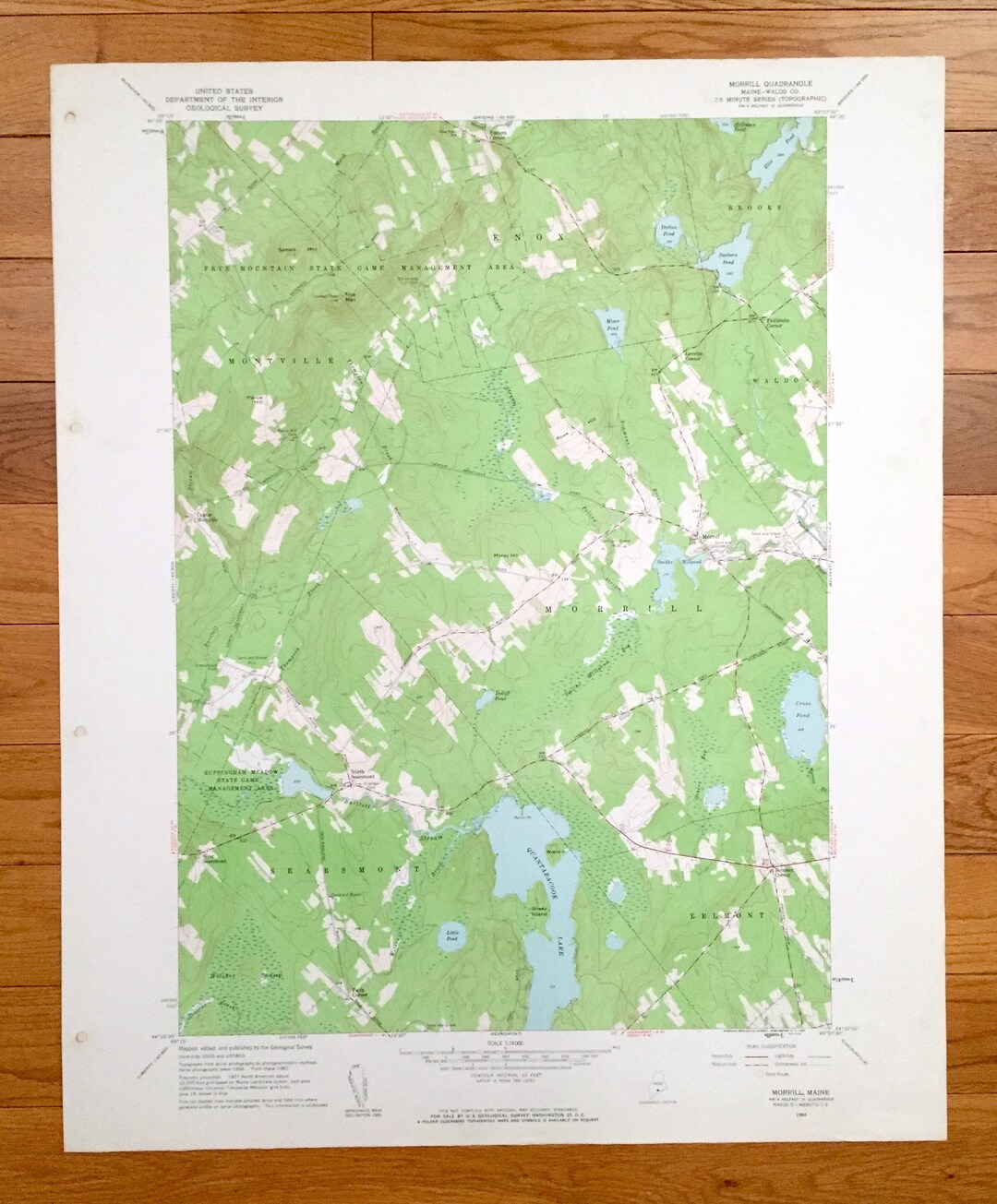 Antike Morrill Maine 1960 US Geologische Übersicht Etsy.de