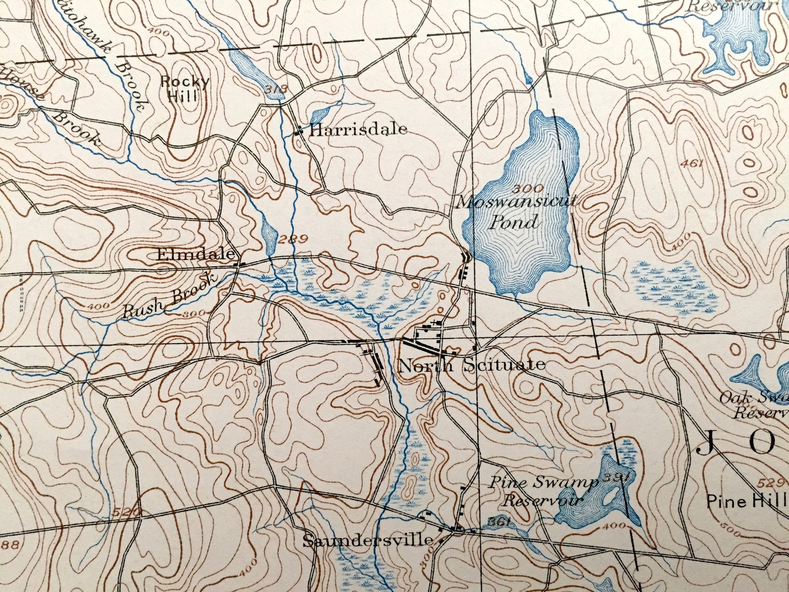 Antique Burrillville Rhode Island 1894 US Geological Survey Etsy