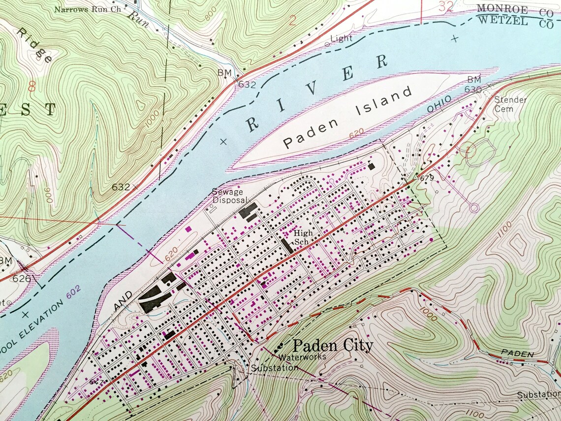 Antique Paden City West Virginia & Lee Ohio 1960 US Etsy France