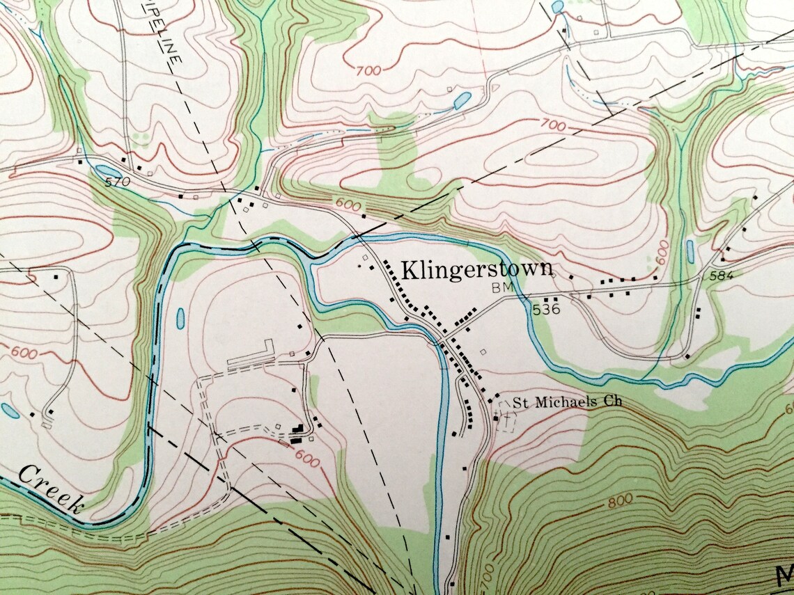 Antique Klingerstown Pennsylvania 1969 US Geological Survey Etsy
