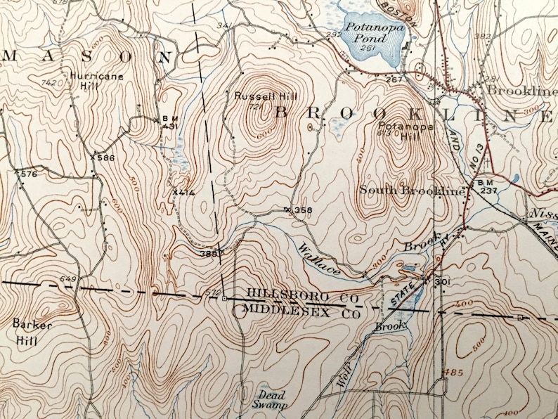 Antique Groton Massachusetts 1936 US Geological Survey Etsy