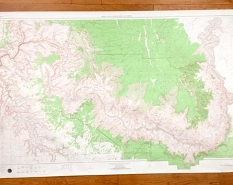 Antique Grand Canyon, Arizona 1962 US Geological Survey Topographic Map – Kaibab National Forest, Navajo, Mohave, Colorado River, Coconino