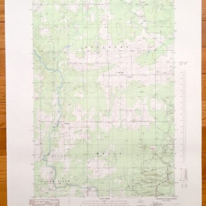 Antieke Chandler, Michigan 1985 US Geological Survey topografische kaart – Escanaba, Cornell, Wells, Ford River, Flat Rock, Riverland