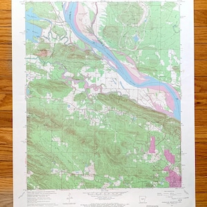 Ancienne carte topographique Pinnacle Mountain, Arkansas, 1961 US Geological Survey - Pulaski, comté de Faulkner, Owen, Maumelle, Big Rock, Ellis AR