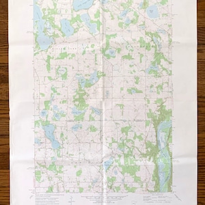 Antik Scandia, Minnesota 1974 US 1974 Stadtplan – Washington, Chisago County, Franken, MN, Polk County, Farmington WI