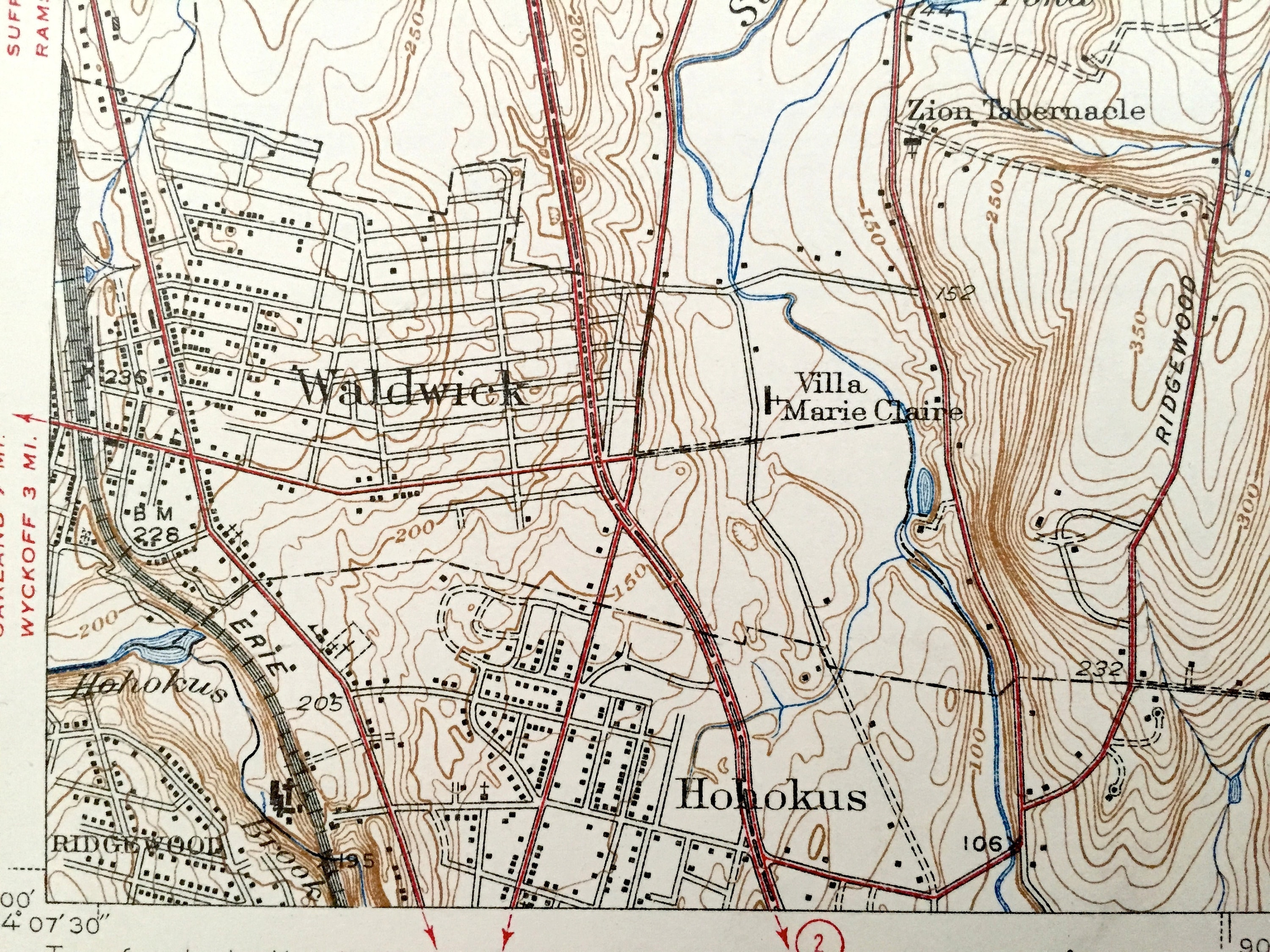 Antique Park Ridge New Jersey 1939 US Geological Survey Map Etsy