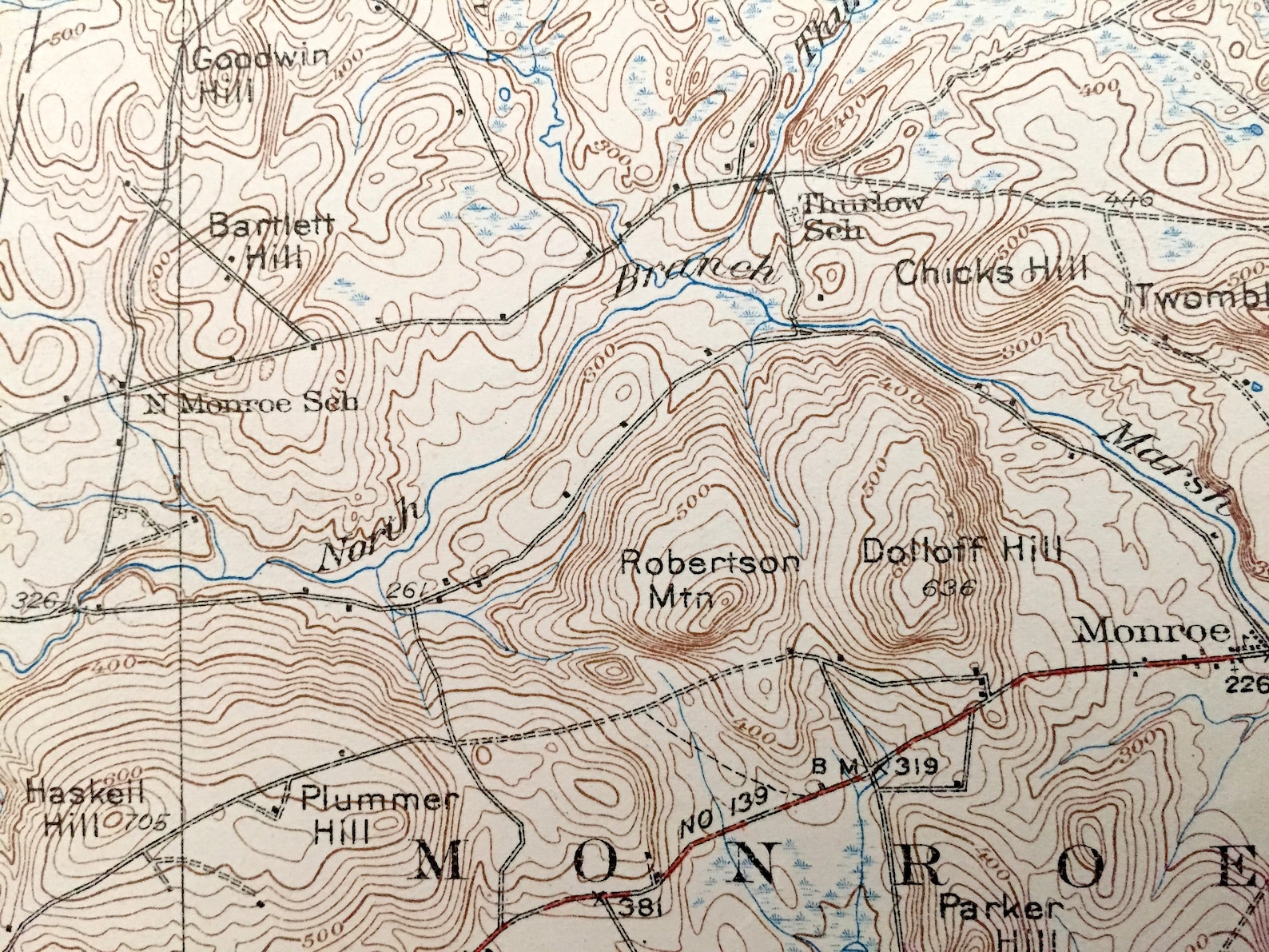 Antique Brooks Maine 1932 US Geological Survey Topographic Etsy