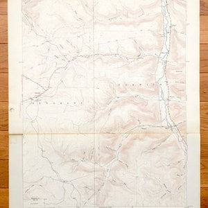 Antieke Crosby, Pennsylvania 1950 US Geological Survey Topografische Kaart - McKean County, Sergeant, Norwich, Colegrove, Betula, Clermont PA