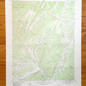 Antike topographische Karte von Bergton, Virginia von 1967 - Rockingham County, VA, Hardy County, South Fork, Lost River, WV