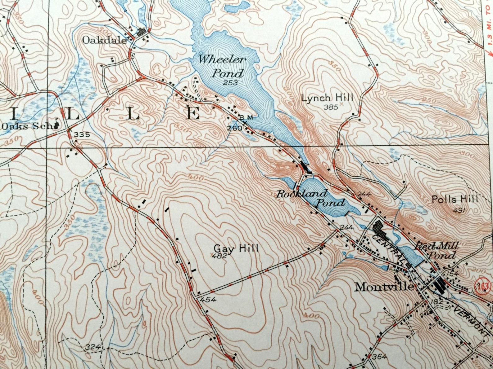 Antique Montville Connecticut 1939 US Geological Survey Etsy