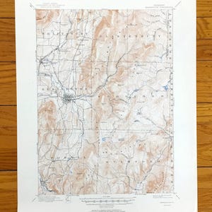 Antike Bennington, Vermont 1898 US Geologische Untersuchung Topograph - Karte - Shaftsbury, Glastenbury, Woodford, Pownal, Stamford Green Mountains VT