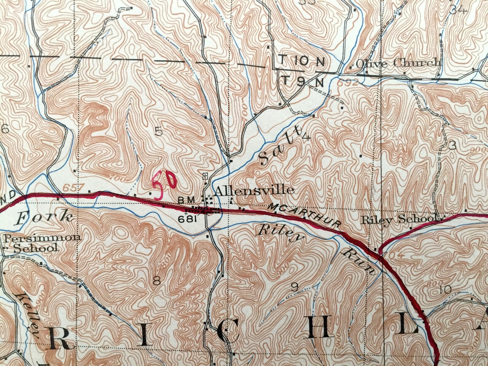 Antique Laurelville Ohio 1912 US Geological Survey Etsy