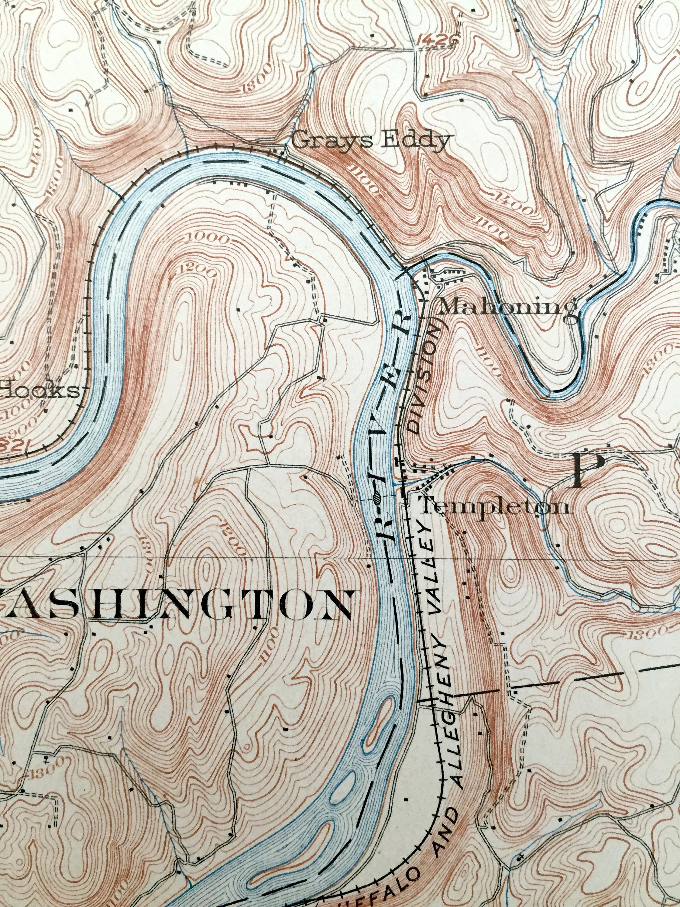 Antique Rural Valley Pennsylvania 1903 US Geological Survey Etsy