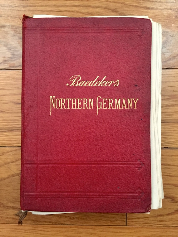アンティーク 1925 年 キールとウムゲブン、ドイツ Baedekers