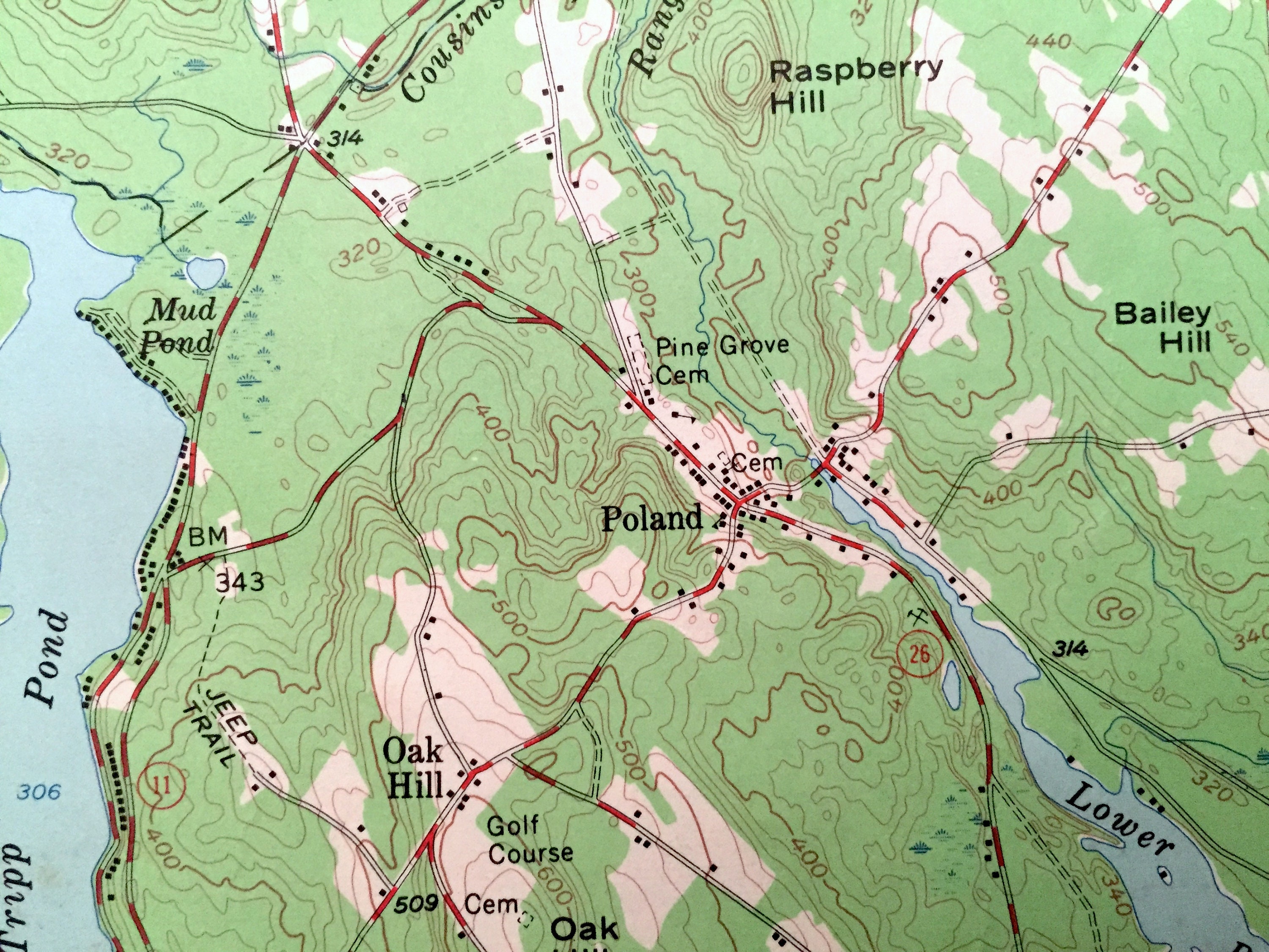Antique Poland Maine 1956 US Geological Survey Mappa Etsy