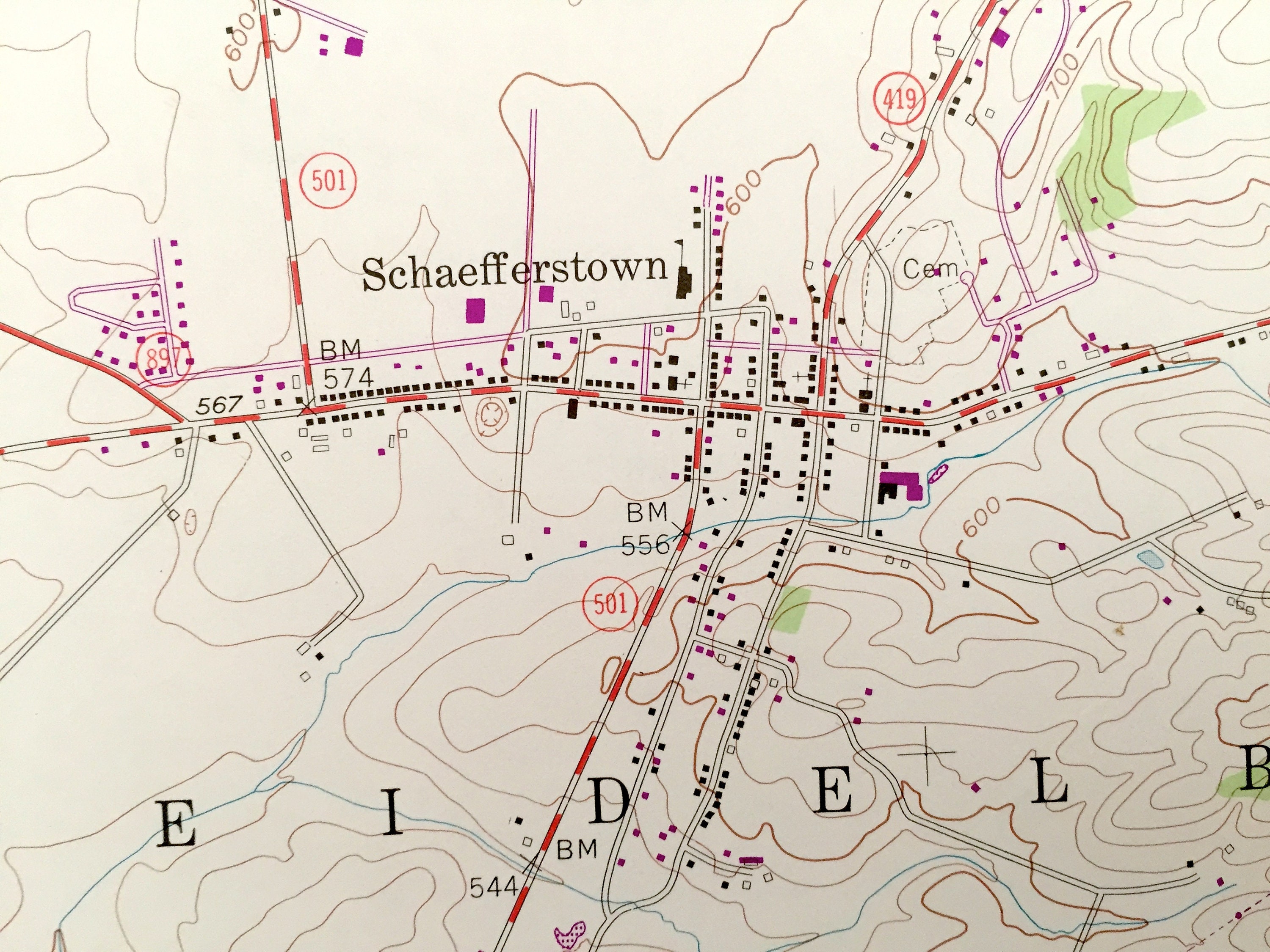 Antique Richland Pennsylvania 1955 US Geological Survey Etsy